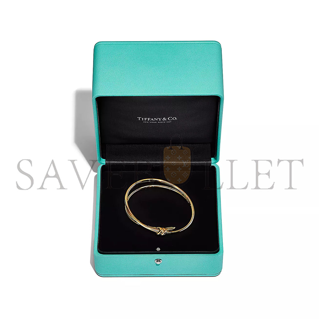 TIFFANY KNOT DOUBLE ROW HINGED BANGLE 68887232